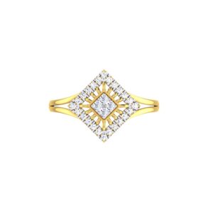 IGI Certified Natural Diamond Women's Ring 14K/18K Fine White and Yellow Gold
