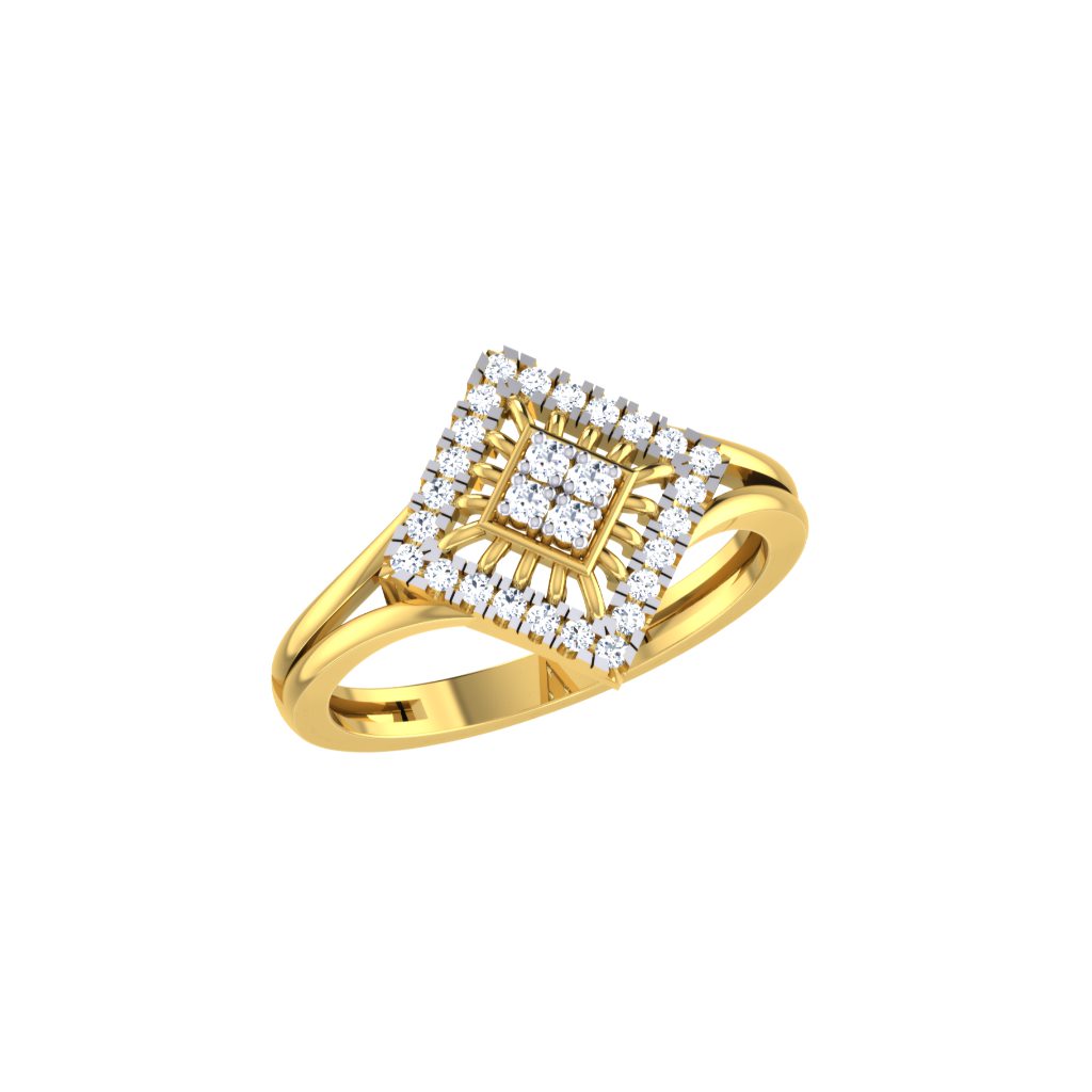 Solid 22K/18K/14K Fine Gold Certified Stamped Alluring CZ Design Women's Ring