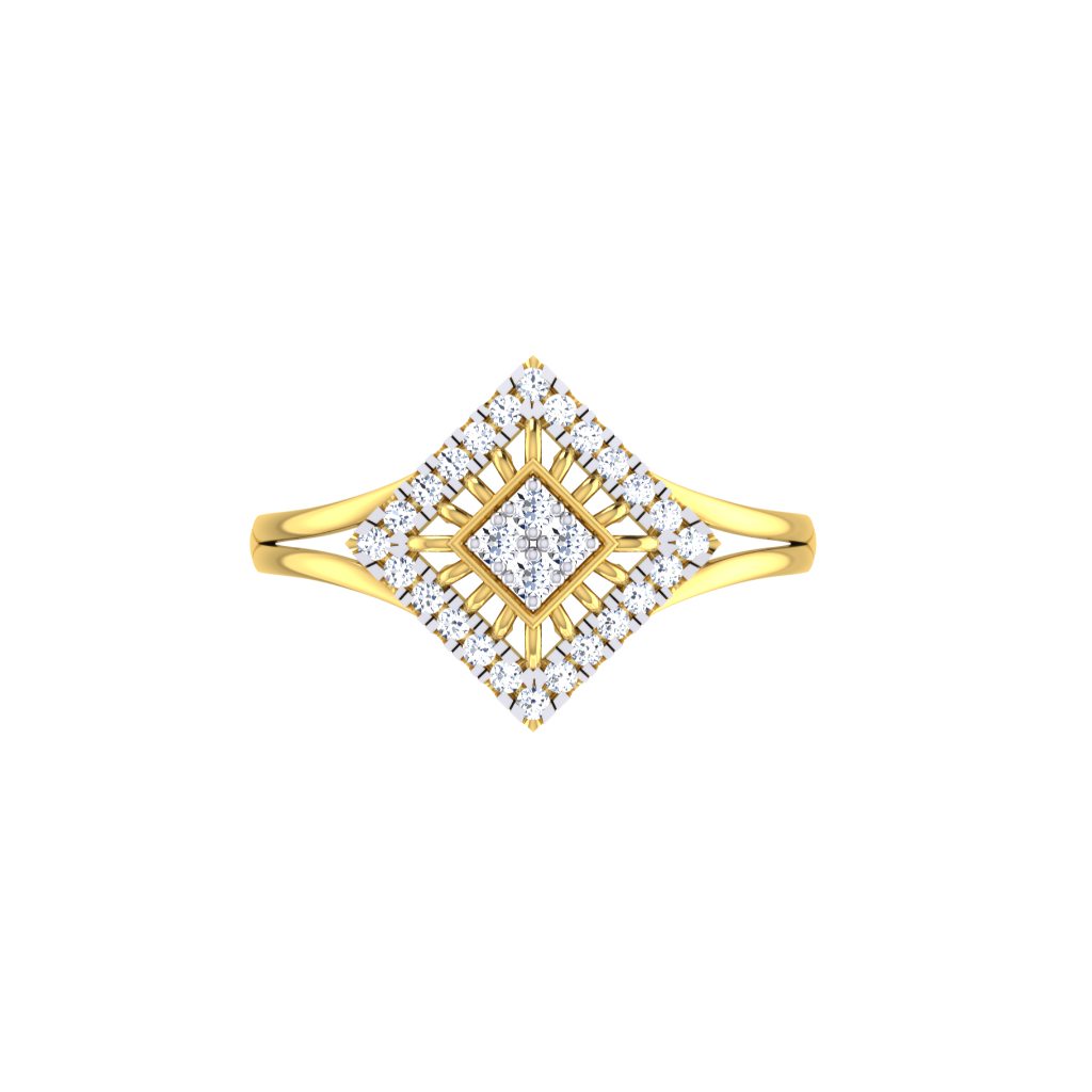 Solid 22K/18K/14K Fine Gold Certified Stamped Alluring CZ Design Women's Ring
