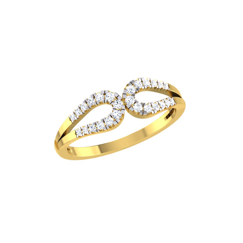 Solid 22K/18K/14K Fine Gold Certified Stamped Attractive CZ Design Women's Ring