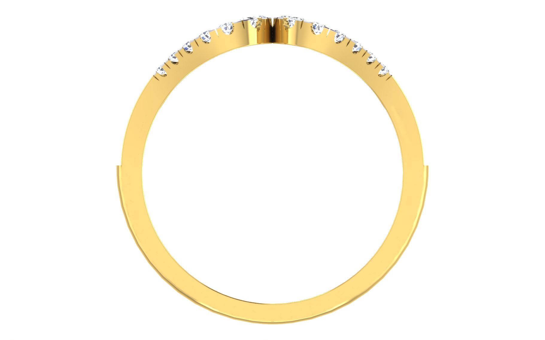 Solid 22K/18K/14K Fine Gold Certified Stamped Attractive CZ Design Women's Ring