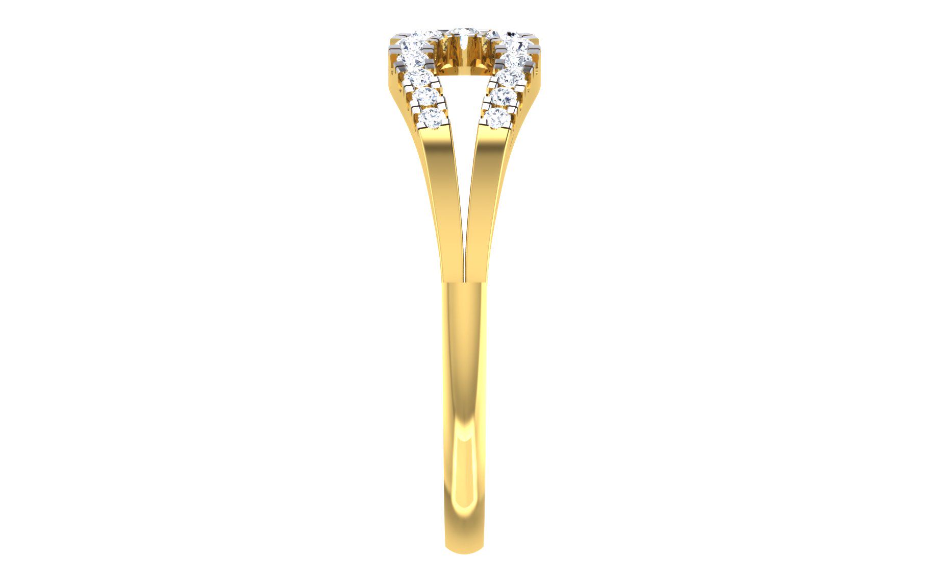 Solid 22K/18K/14K Fine Gold Certified Stamped Attractive CZ Design Women's Ring