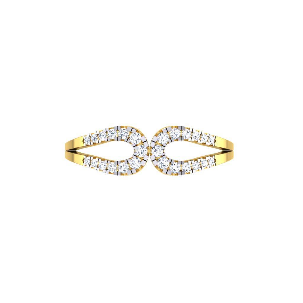 Solid 22K/18K/14K Fine Gold Certified Stamped Attractive CZ Design Women's Ring