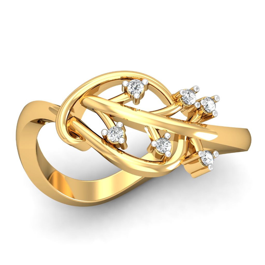 Solid 22K/18K/14K Fine Gold Certified Stamped Beautiful CZ Design Women's Ring