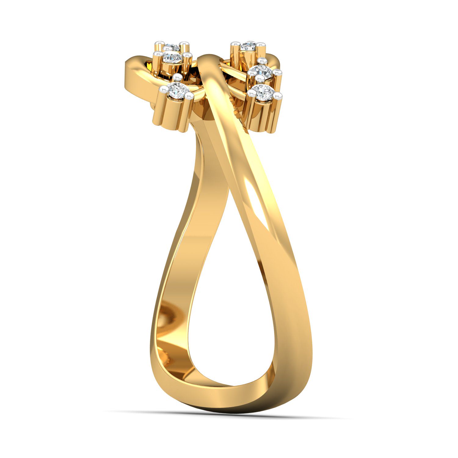 Solid 22K/18K/14K Fine Gold Certified Stamped Beautiful CZ Design Women's Ring
