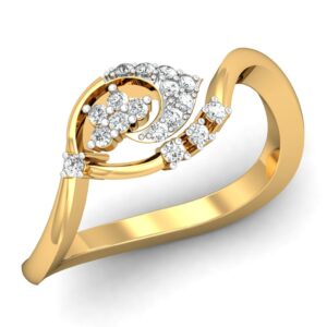 Solid 22K/18K/14K Fine Gold Certified Stamped Classy CZ Design Women's Ring