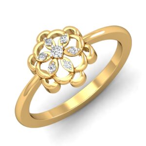 Solid 22K/18K/14K Fine Gold Certified Stamped Adorable CZ Design Women's Ring