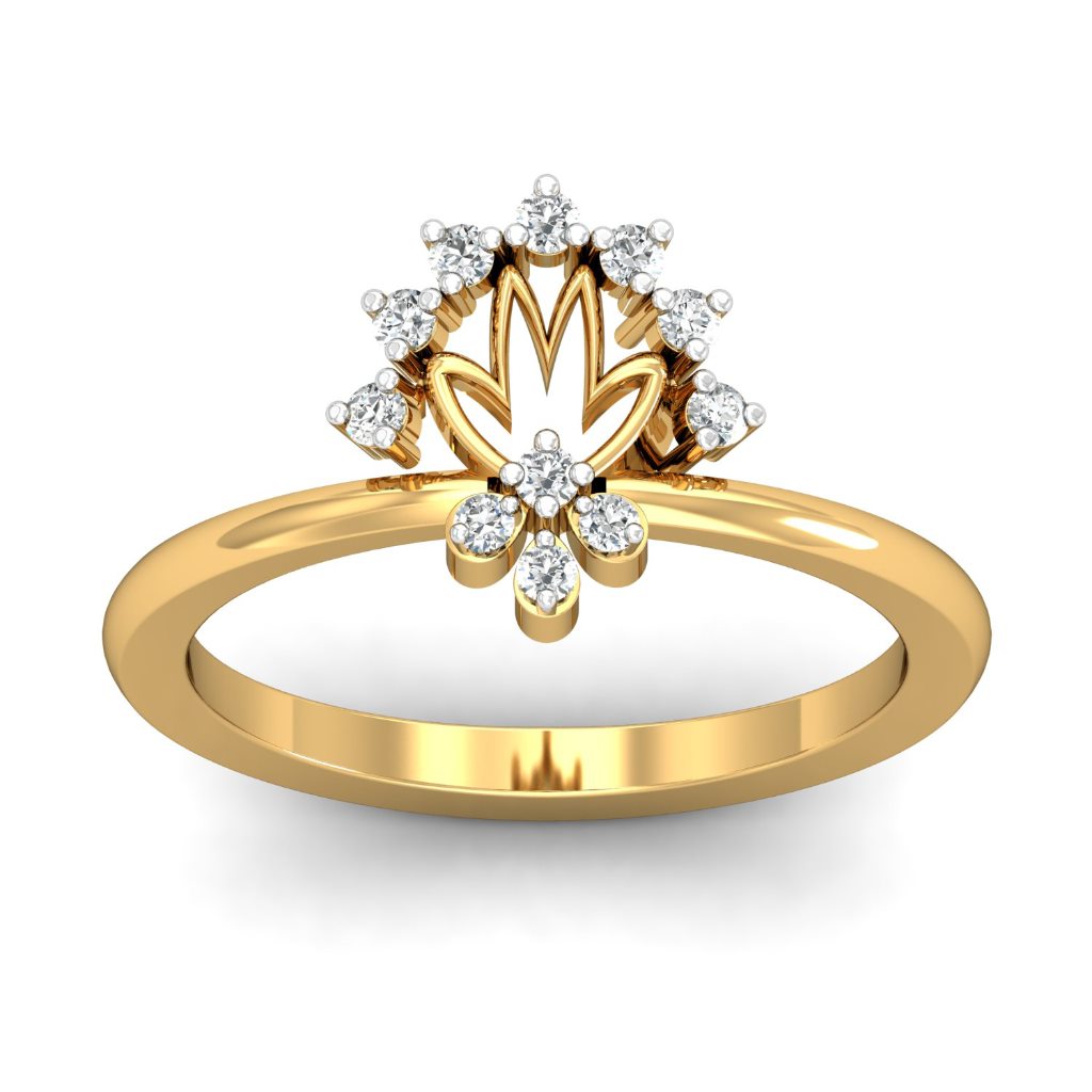 Solid 22K/18K/14K Fine Gold Certified Stamped Divine CZ Design Women's Ring