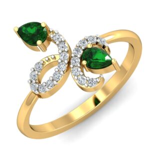 Solid 22K/18K/14K Fine Gold Certified Stamped Carved CZ Design Women's Ring