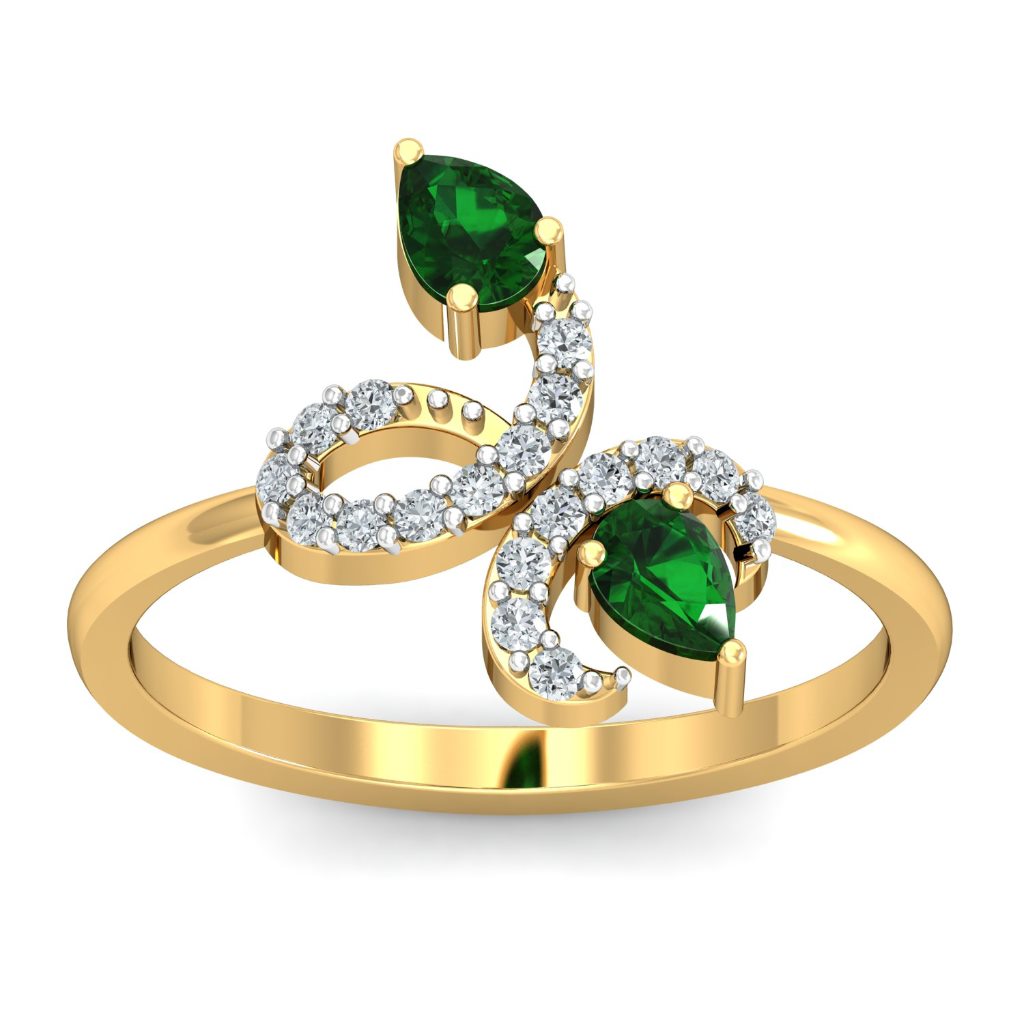 Solid 22K/18K/14K Fine Gold Certified Stamped Carved CZ Design Women's Ring