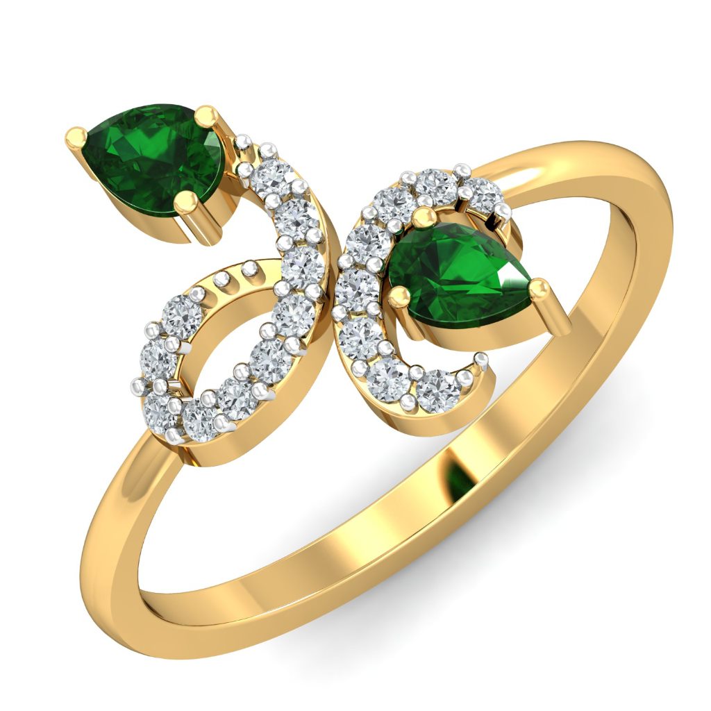 Solid 22K/18K/14K Fine Gold Certified Stamped Carved CZ Design Women's Ring