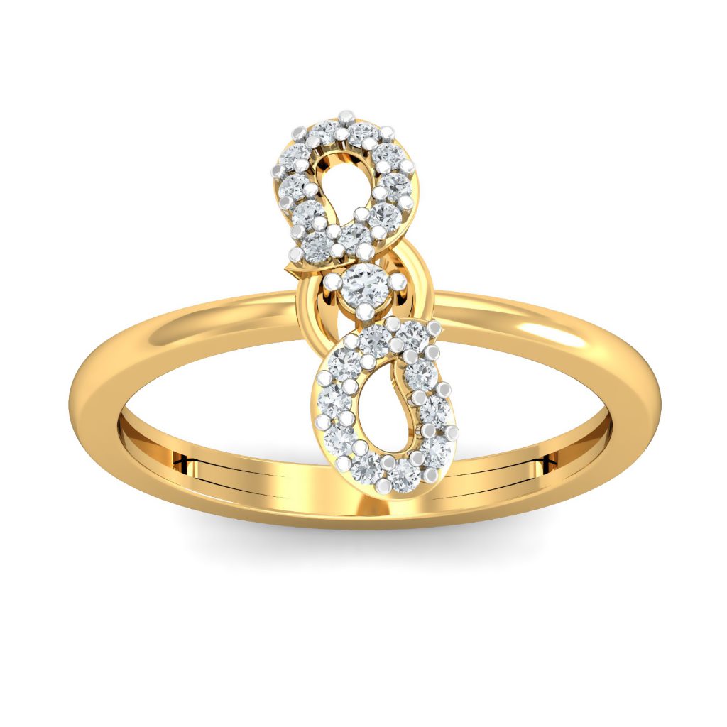Solid 22K/18K/14K Fine Gold Certified Stamped Bold CZ Design Women's Ring