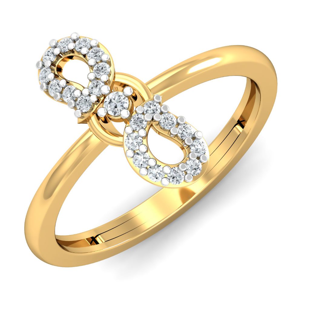 Solid 22K/18K/14K Fine Gold Certified Stamped Bold CZ Design Women's Ring