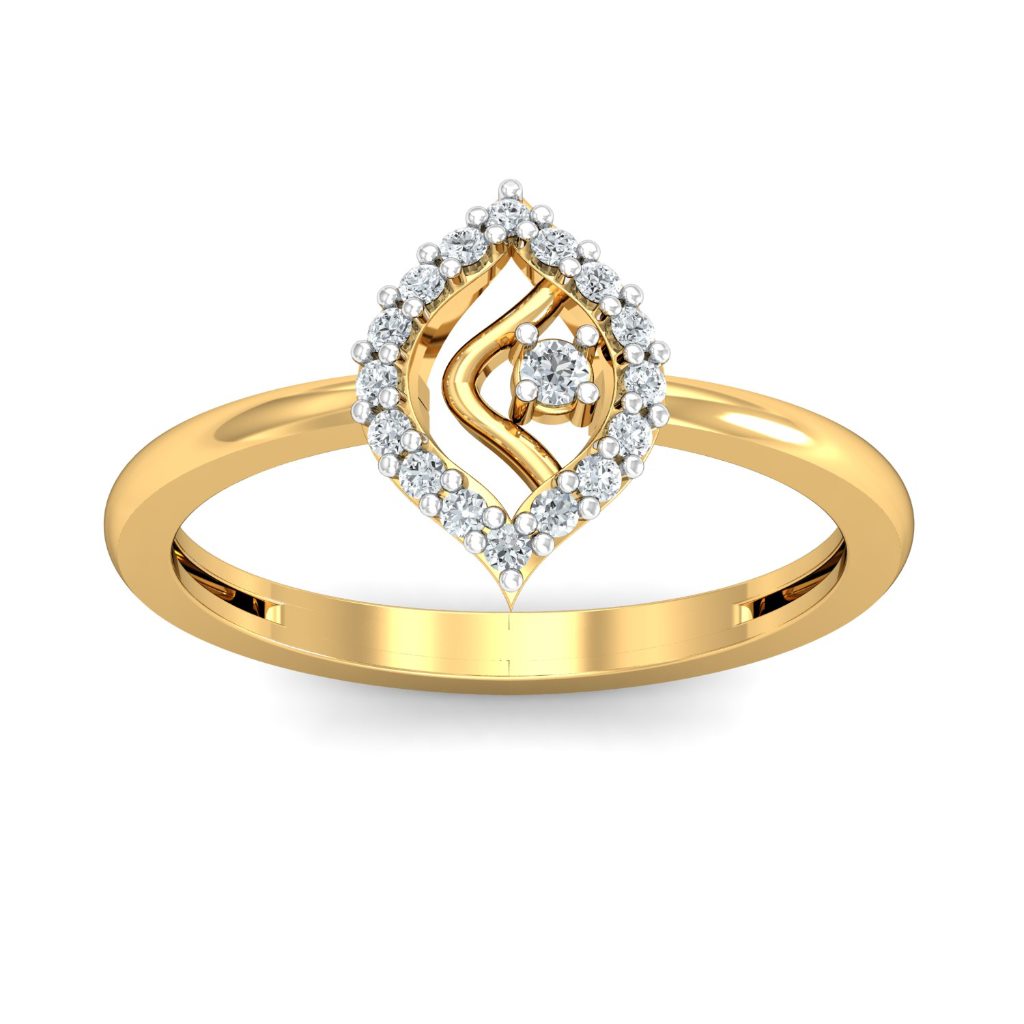 Solid 22K/18K/14K Fine Gold Certified Stamped Adorable CZ Design Women's Ring