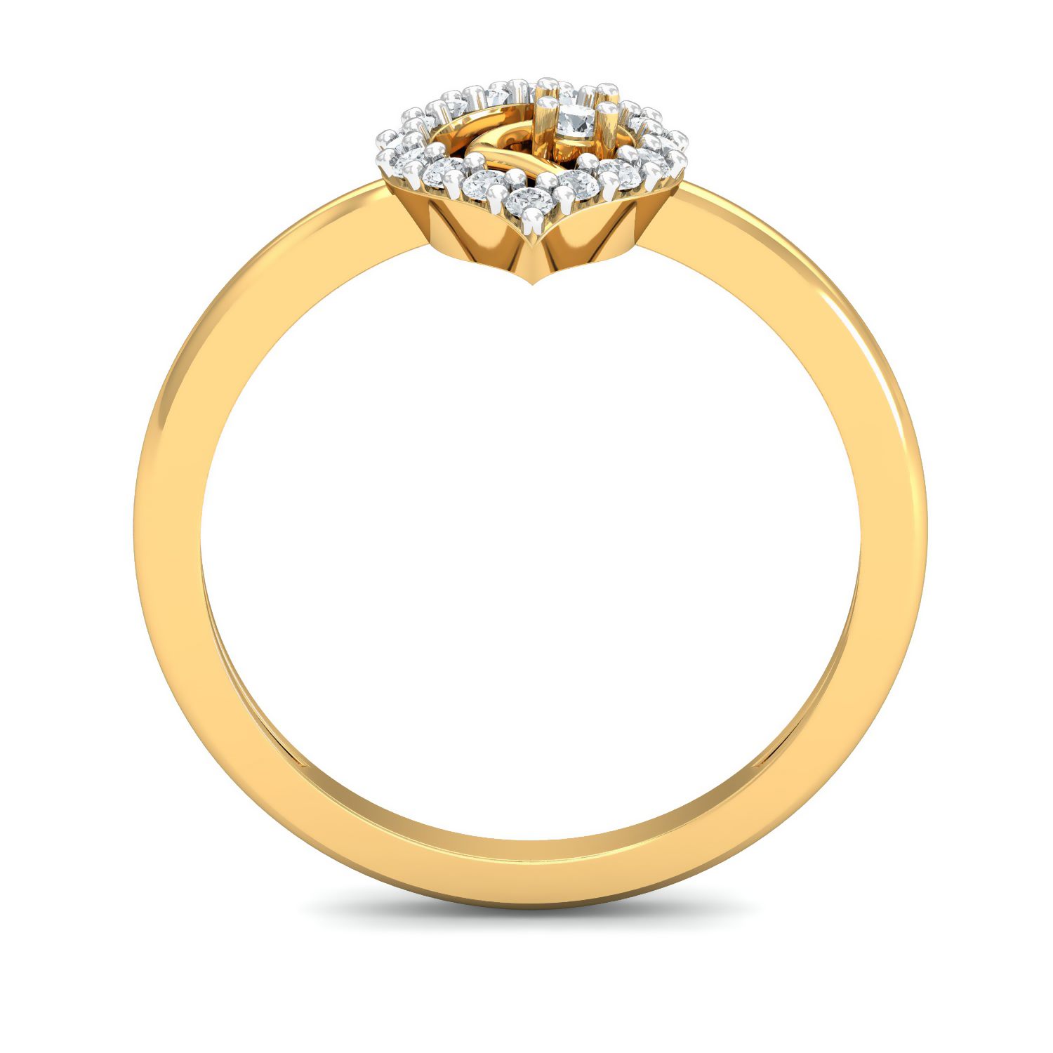Solid 22K/18K/14K Fine Gold Certified Stamped Adorable CZ Design Women's Ring
