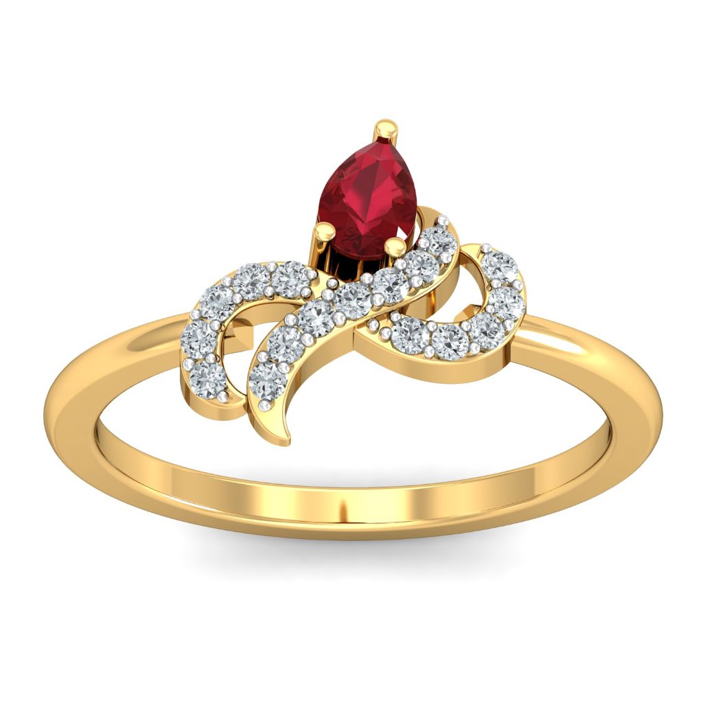 Solid 22K/18K/14K Fine Gold Certified Stamped Bold CZ Design Women's Ring
