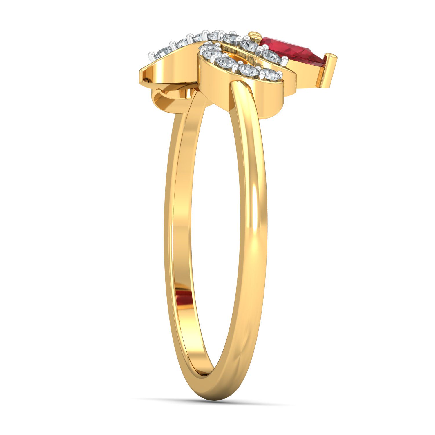 Solid 22K/18K/14K Fine Gold Certified Stamped Bold CZ Design Women's Ring