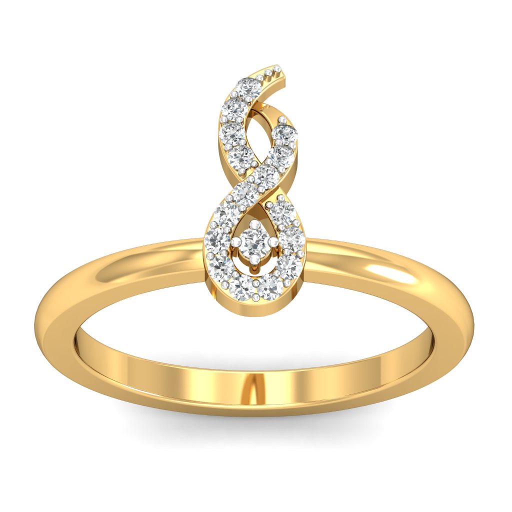 Solid 22K/18K/14K Fine Gold Certified Stamped Pretty CZ Design Women's Ring