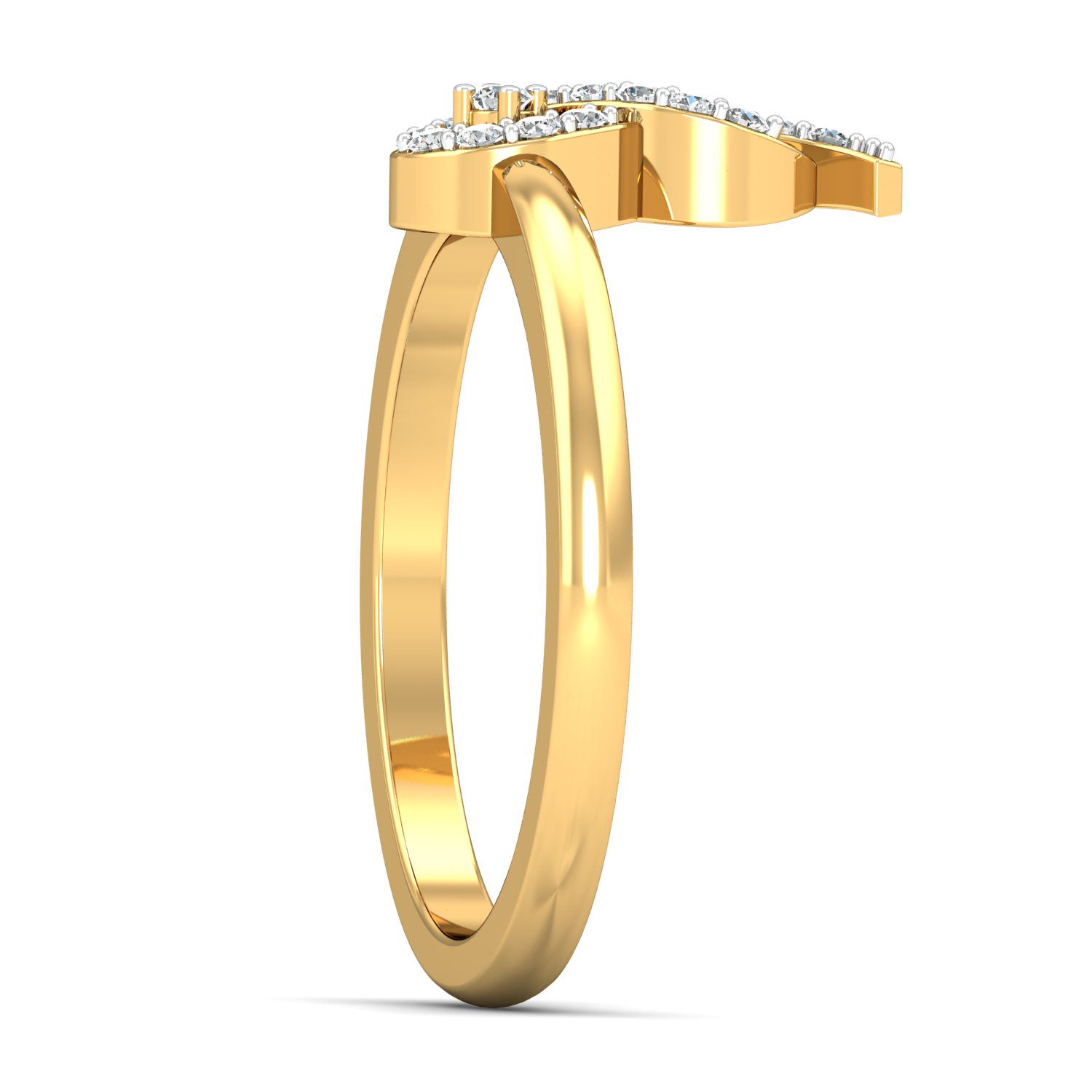 Solid 22K/18K/14K Fine Gold Certified Stamped Pretty CZ Design Women's Ring