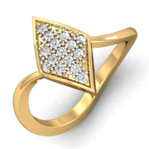 Solid 22K/18K/14K Fine Gold Certified Stamped Alluring CZ Design Women's Ring