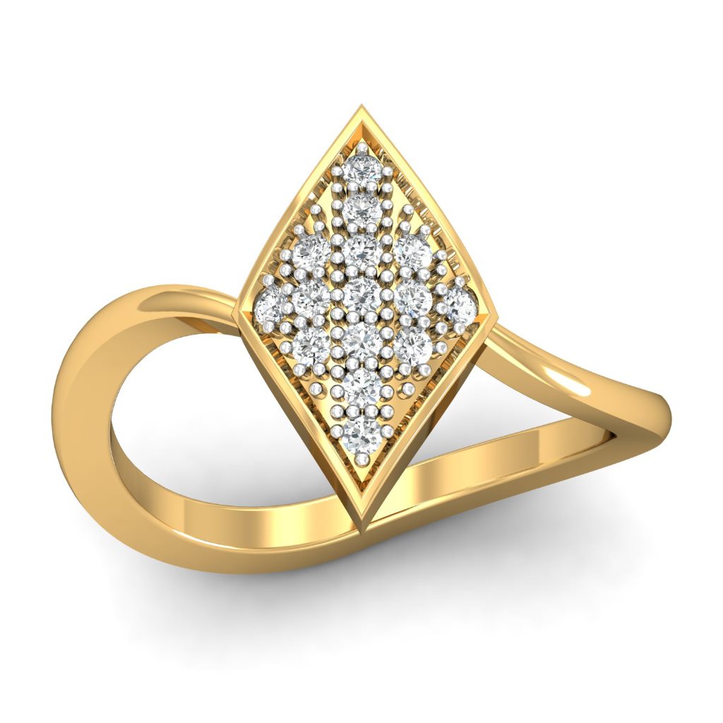 Solid 22K/18K/14K Fine Gold Certified Stamped Alluring CZ Design Women's Ring