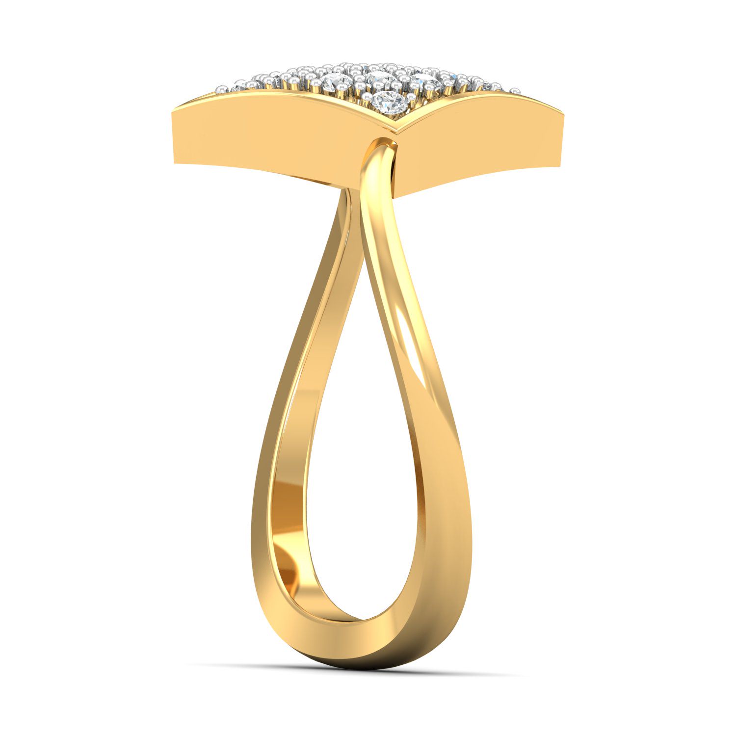 Solid 22K/18K/14K Fine Gold Certified Stamped Alluring CZ Design Women's Ring
