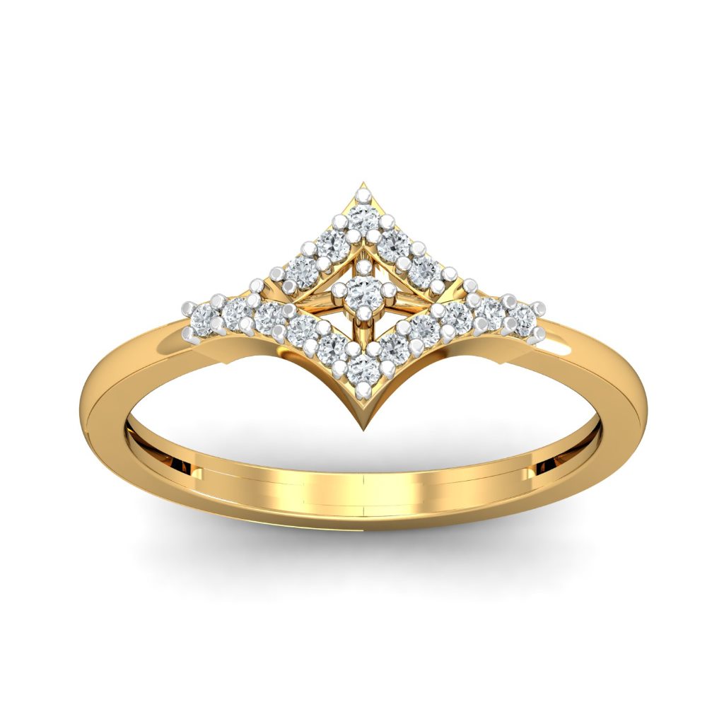 Solid 22K/18K/14K Fine Gold Certified Stamped Charming CZ Design Women's Ring