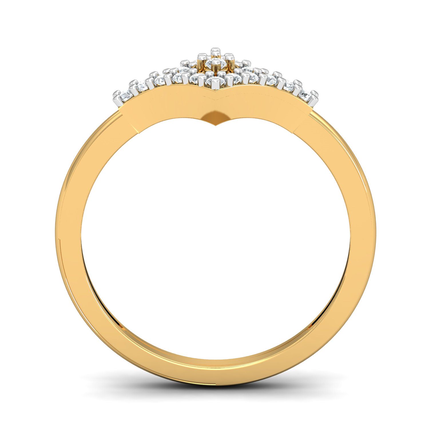 Solid 22K/18K/14K Fine Gold Certified Stamped Charming CZ Design Women's Ring