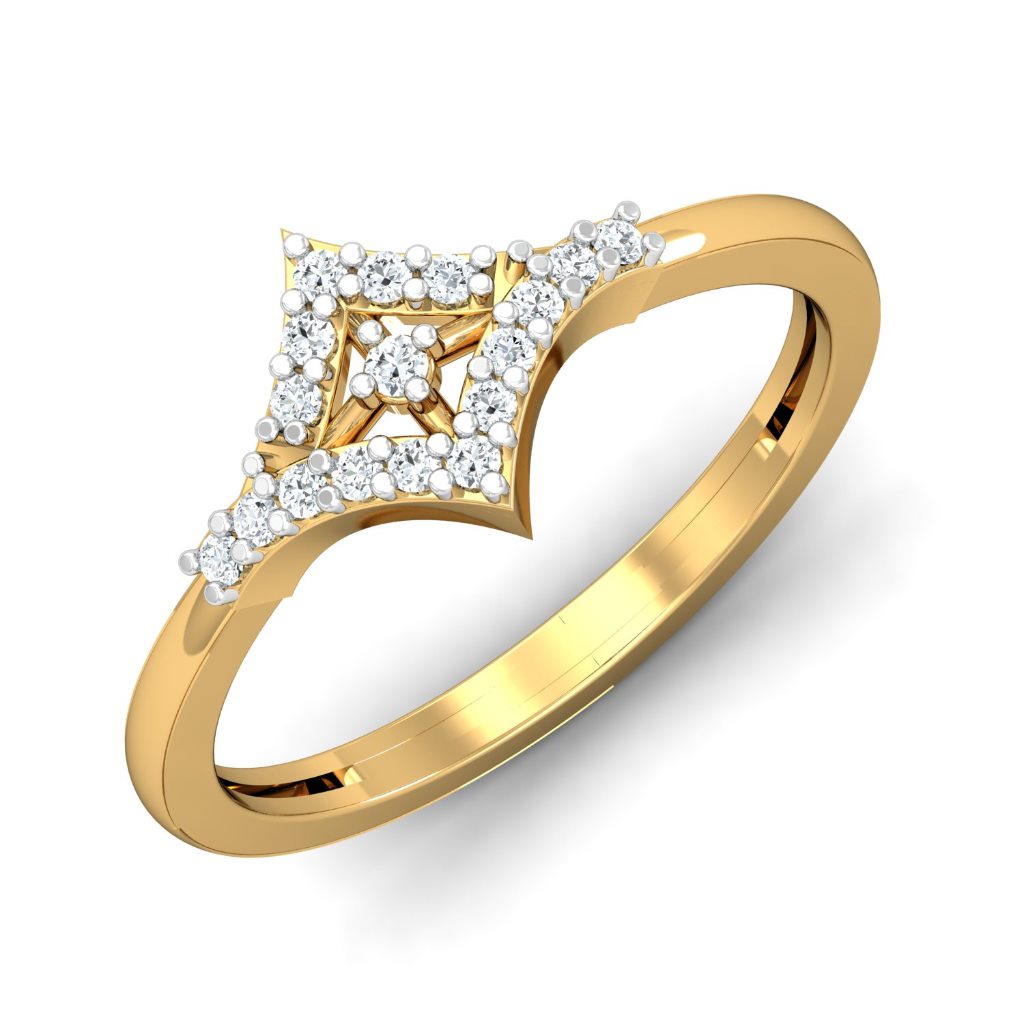 Solid 22K/18K/14K Fine Gold Certified Stamped Charming CZ Design Women's Ring