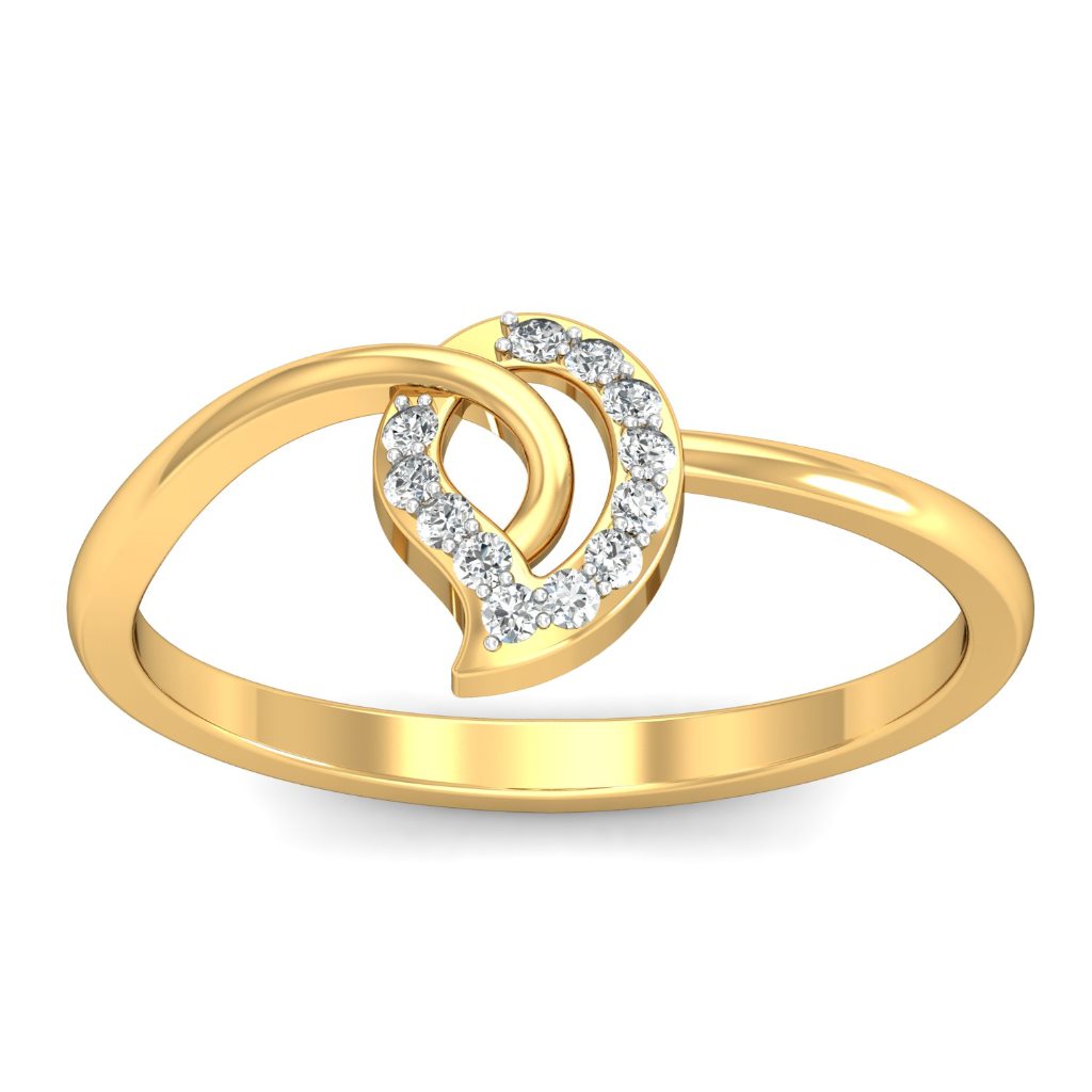 Solid 22K/18K/14K Fine Gold Certified Stamped Attractive CZ Design Women's Ring