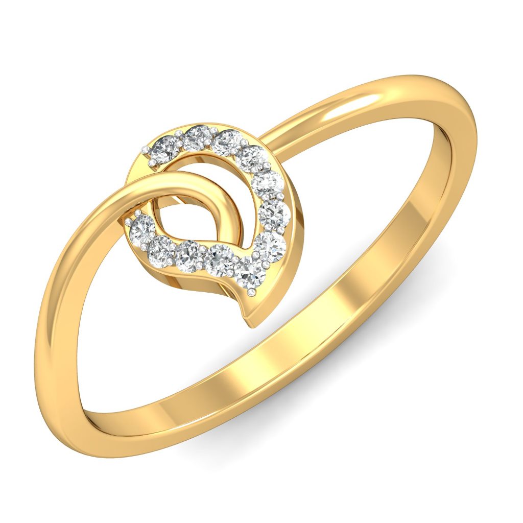 Solid 22K/18K/14K Fine Gold Certified Stamped Attractive CZ Design Women's Ring