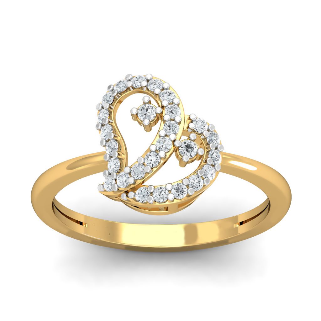 Solid 22K/18K/14K Fine Gold Certified Stamped Studded CZ Design Women's Ring
