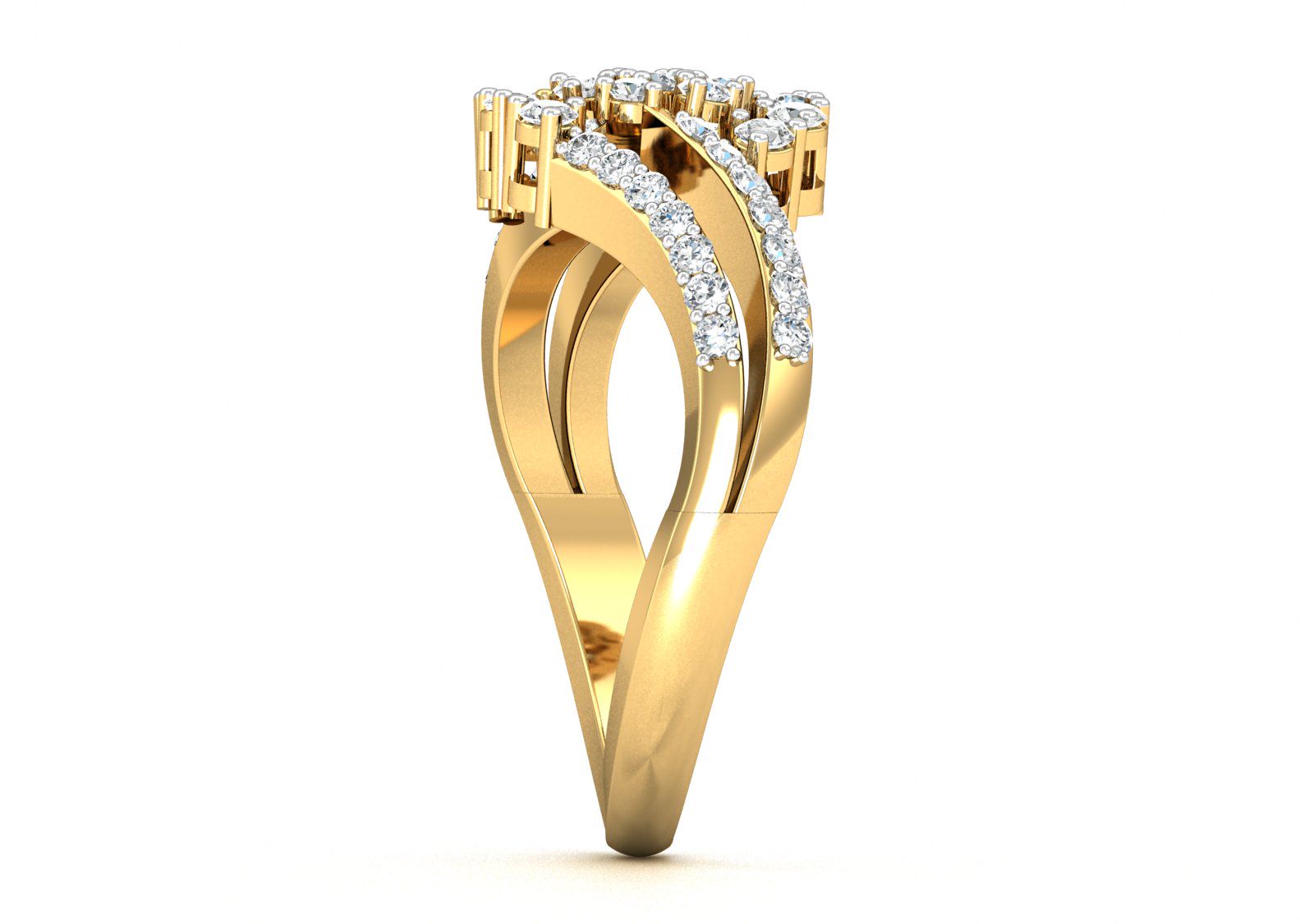 Solid 22K/18K/14K Fine Gold Certified Stamped Spectacular CZ Design Women's Ring