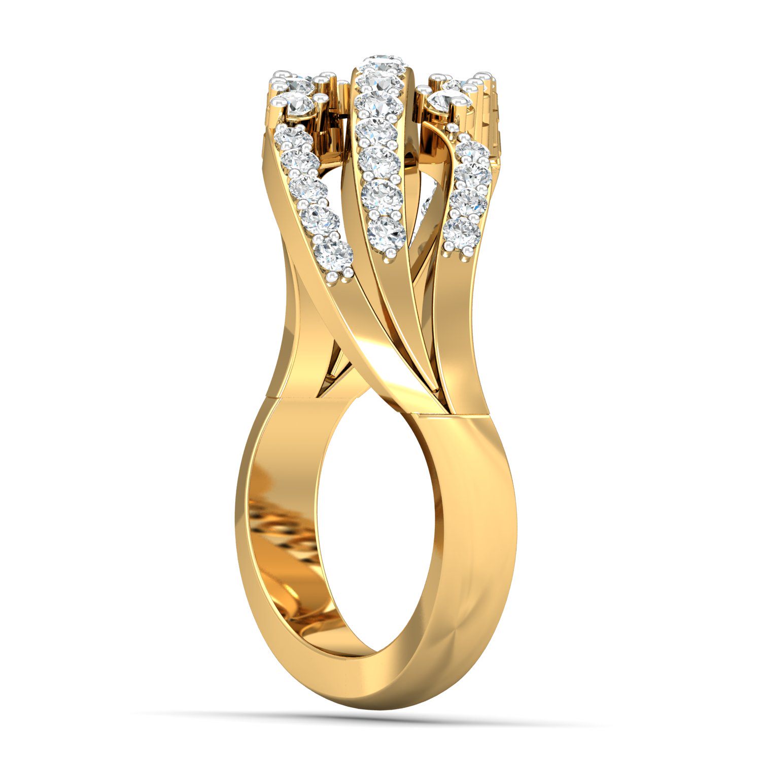 Solid 22K/18K/14K Fine Gold Certified Stamped Beauteous CZ Design Women's Ring
