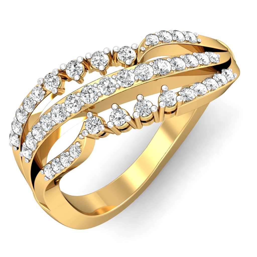 Solid 22K/18K/14K Fine Gold Certified Stamped Beauteous CZ Design Women's Ring