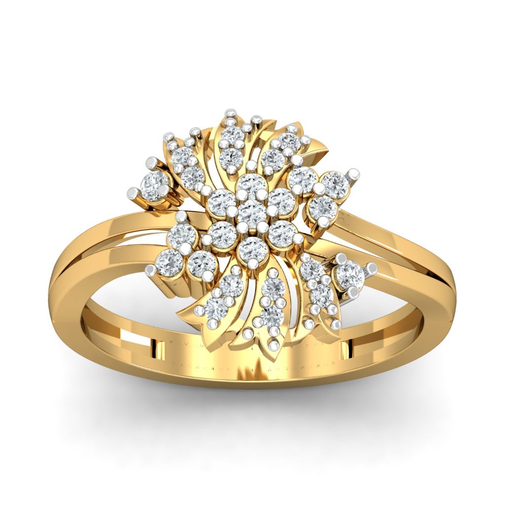 Solid 22K/18K/14K Fine Gold Certified Stamped Beautiful CZ Design Women's Ring