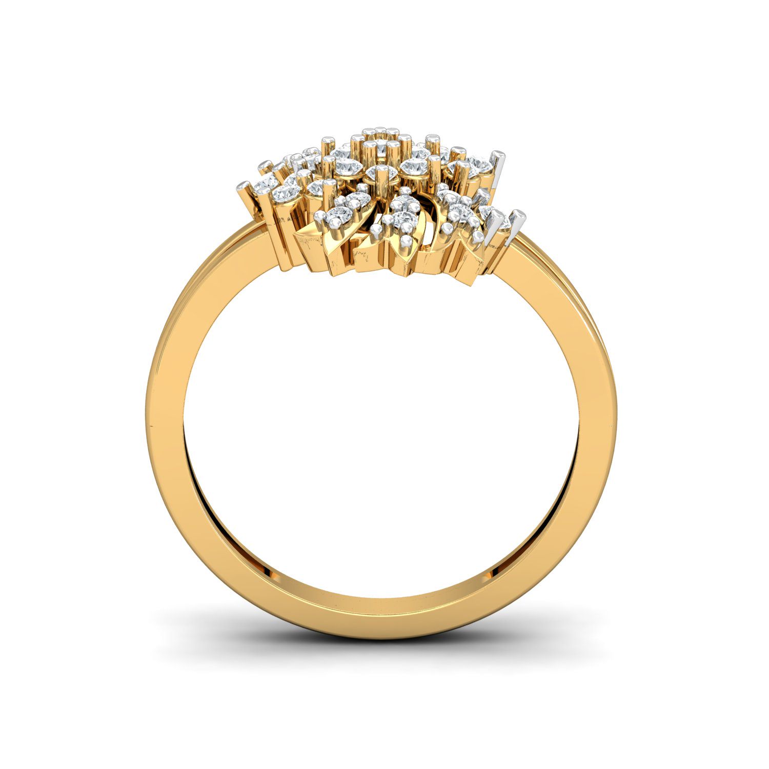 Solid 22K/18K/14K Fine Gold Certified Stamped Beautiful CZ Design Women's Ring