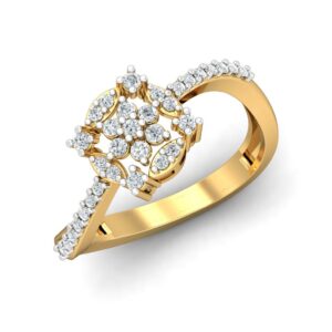 Solid 22K/18K/14K Fine Gold Certified Stamped Classy CZ Design Women's Ring