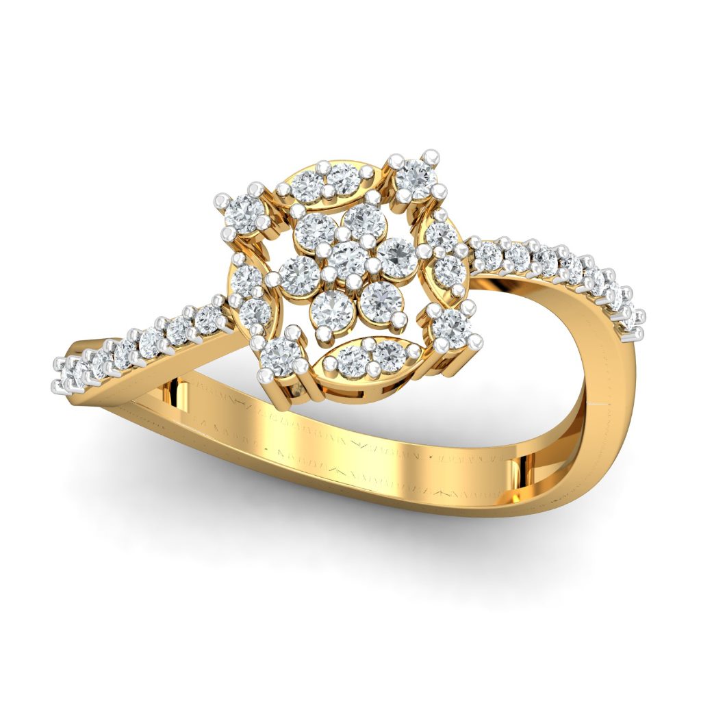 Solid 22K/18K/14K Fine Gold Certified Stamped Classy CZ Design Women's Ring