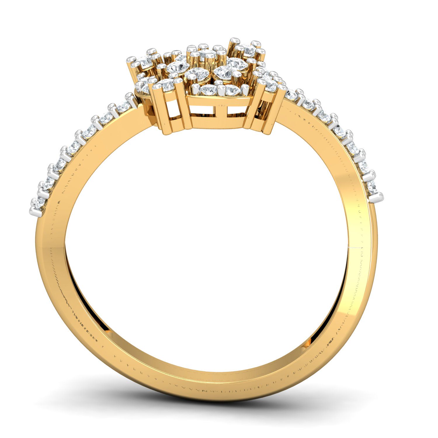Solid 22K/18K/14K Fine Gold Certified Stamped Classy CZ Design Women's Ring