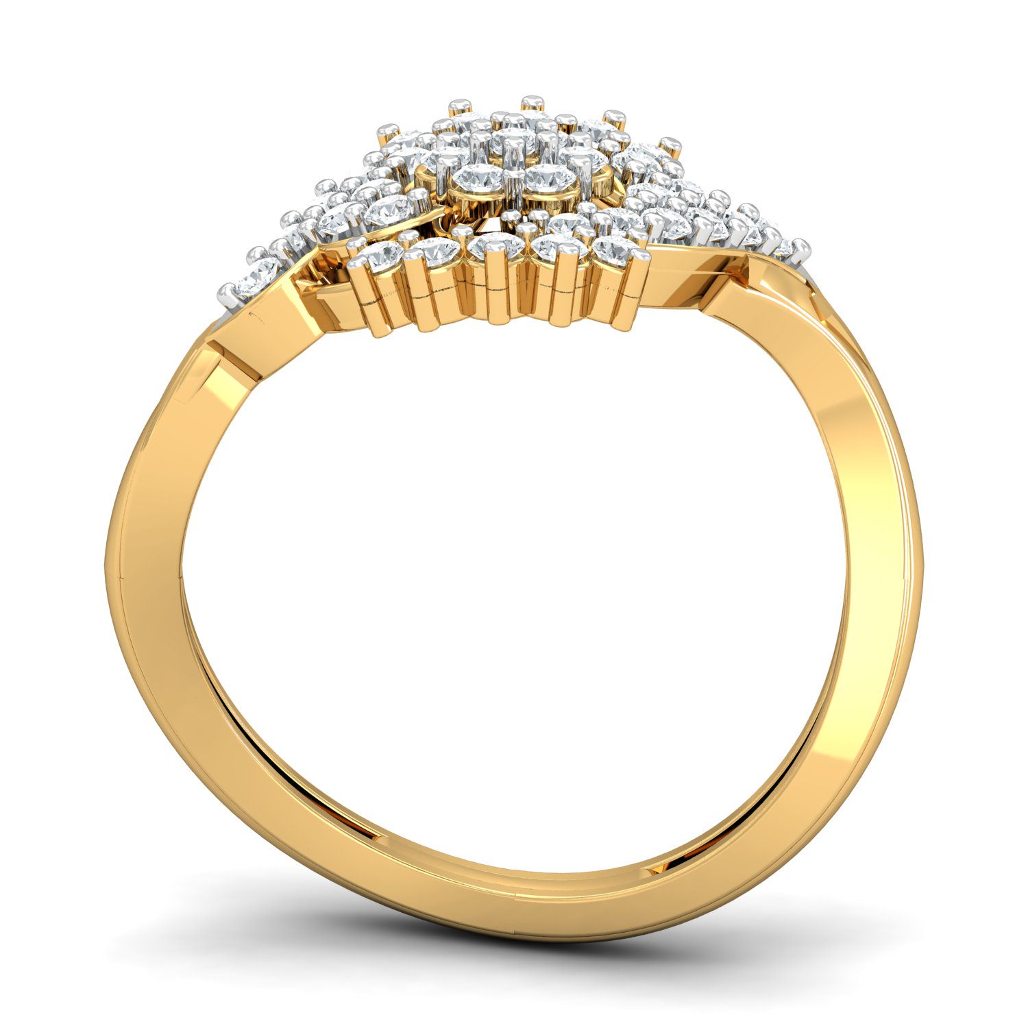 Solid 22K/18K/14K Fine Gold Certified Stamped Adorable CZ Design Women's Ring