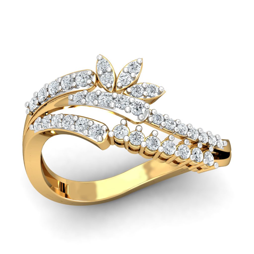 Solid 22K/18K/14K Fine Gold Certified Stamped Divine CZ Design Women's Ring