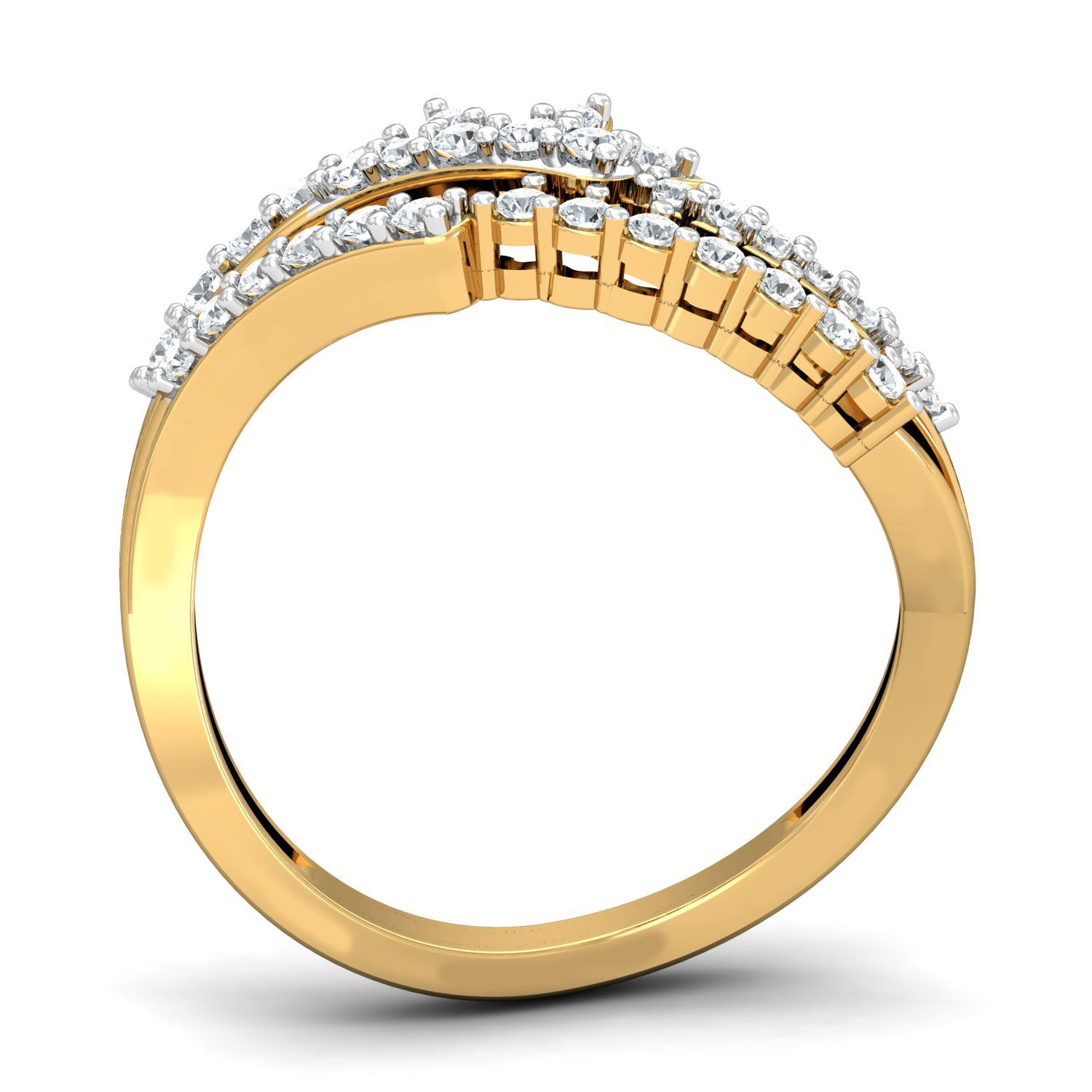 Solid 22K/18K/14K Fine Gold Certified Stamped Divine CZ Design Women's Ring