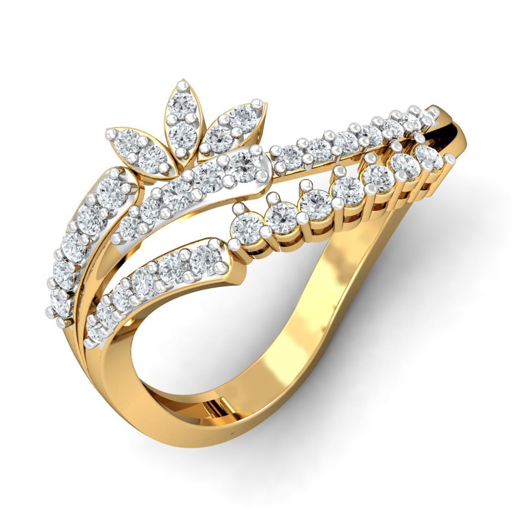 Solid 22K/18K/14K Fine Gold Certified Stamped Divine CZ Design Women's Ring