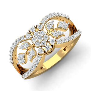 Solid 22K/18K/14K Fine Gold Certified Stamped Bold CZ Design Women's Ring