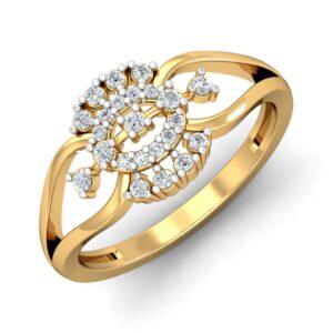 Solid 22K/18K/14K Fine Gold Certified Stamped Pretty CZ Design Women's Ring