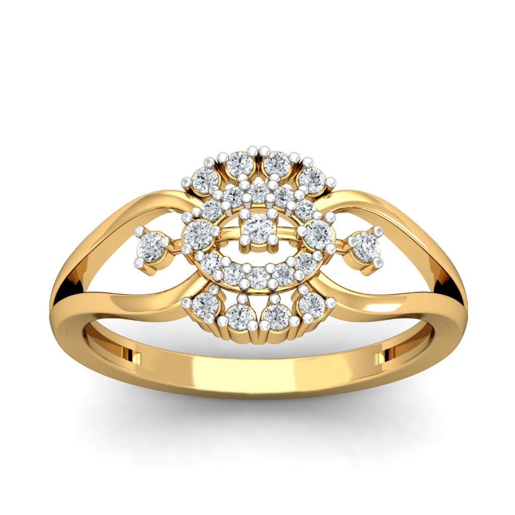 Solid 22K/18K/14K Fine Gold Certified Stamped Pretty CZ Design Women's Ring