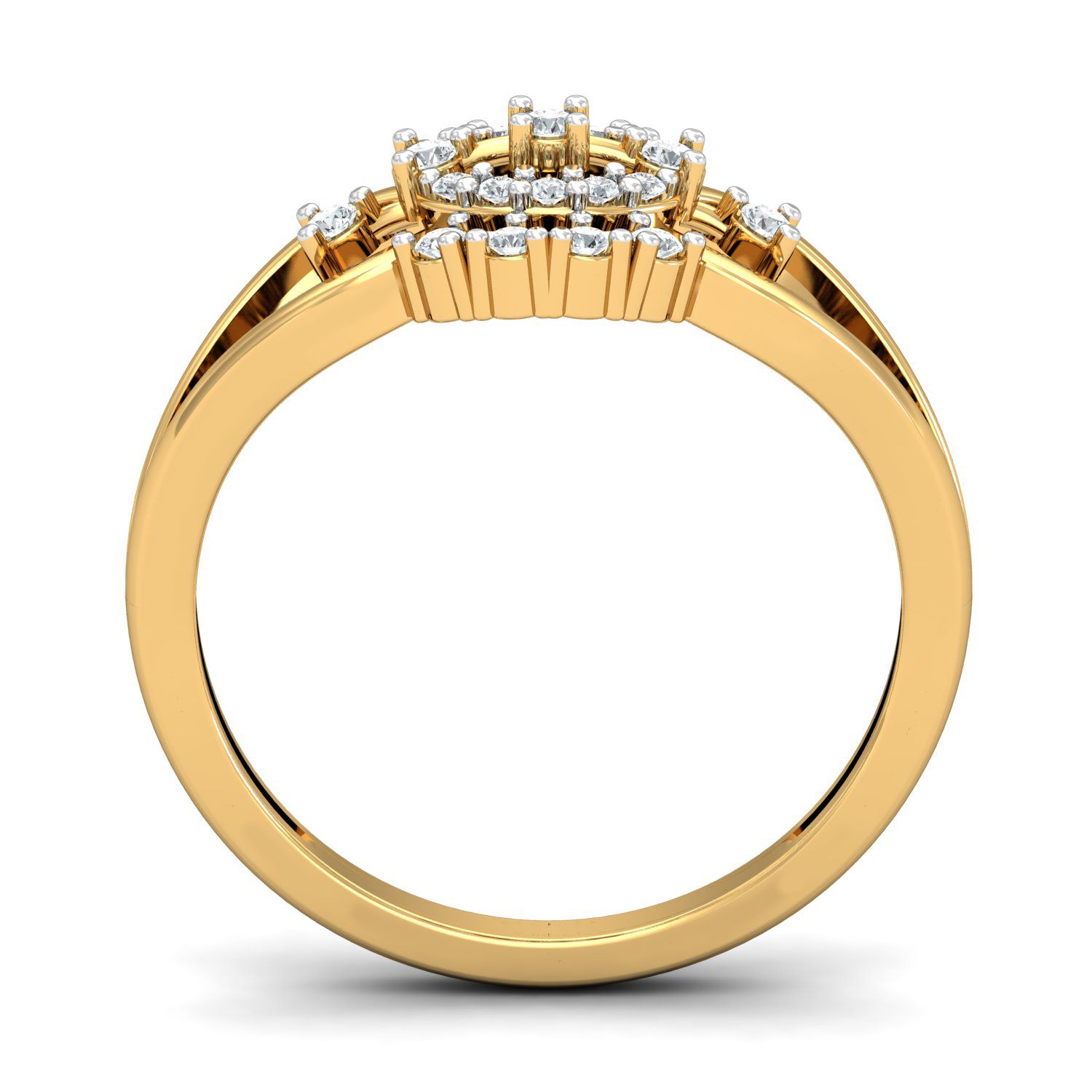Solid 22K/18K/14K Fine Gold Certified Stamped Pretty CZ Design Women's Ring
