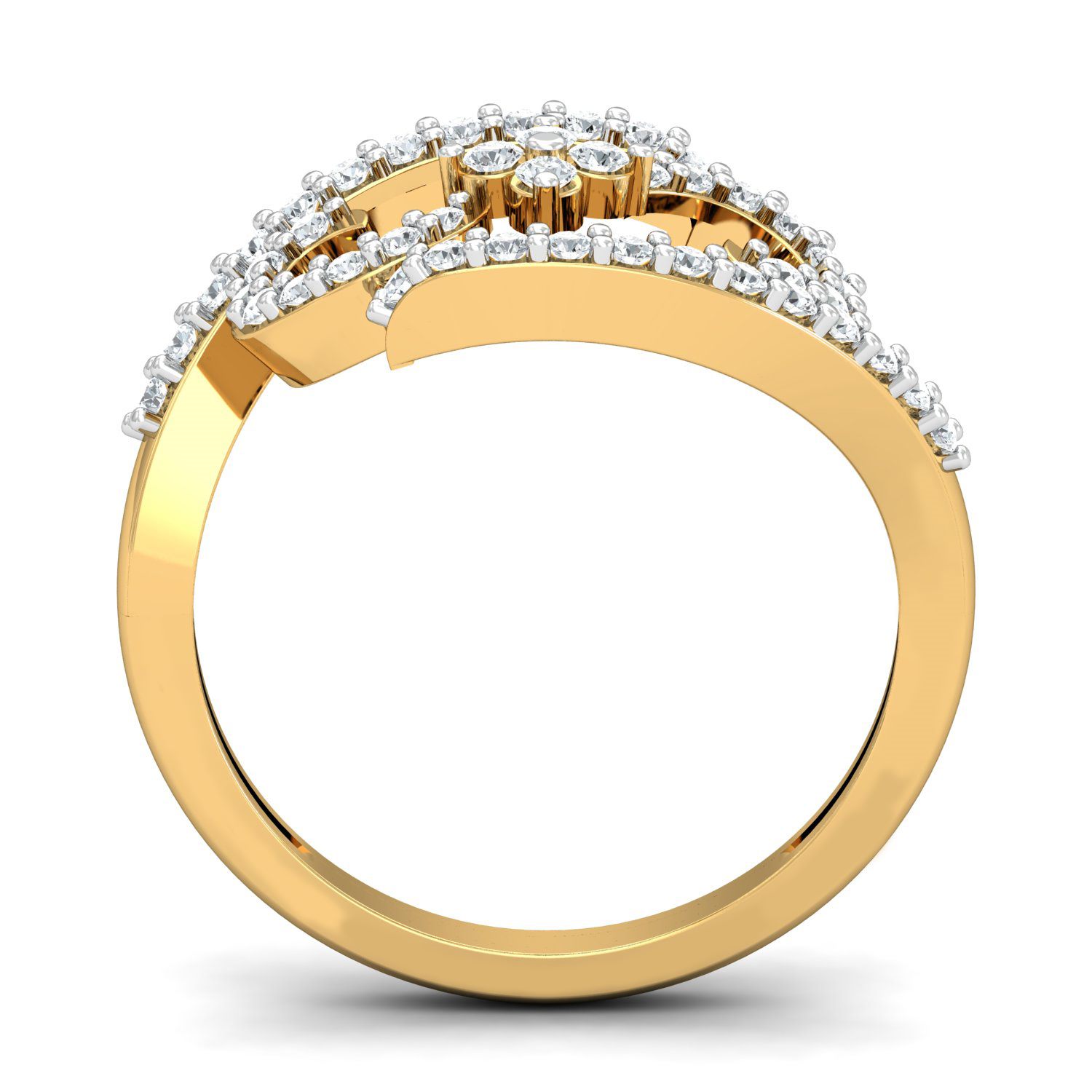 Solid 22K/18K/14K Fine Gold Certified Stamped Alluring CZ Design Women's Ring