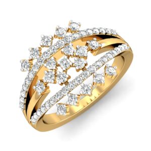 Solid 22K/18K/14K Fine Gold Certified Stamped Lovely CZ Design Women's Ring